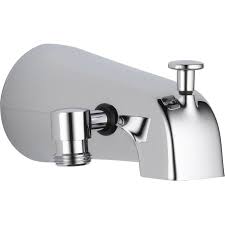 The showerhead is a combination rainshower and handshower featuring moens innovative magnetix technology on the handshower. Delta U1072 Pk Chrome 5 1 4 Diverter Wall Mounted Tub Spout With Hand Shower Connection Faucetdirect Com