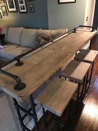 Rustic Gray Reclaimed Barn Wood Sofa Bar Table 5ft 6ft Etsy In 2020 Rustic Sofa Wood Sofa Rustic House