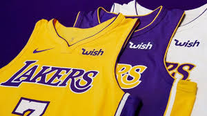 Shop for los angeles lakers jerseys in los angeles lakers team shop. Lakers To Get More Than 30 Million From Three Year Jersey Sponsorship Deal With Wish Los Angeles Times