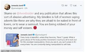Avon Issues Apology For Body Shaming Campaign Daily Mail