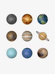 Beautiful Solar System Nine Big Planets Vector Saturn Clipart Mercury Venus Png And Vector With Transparent Background For Free Download Planet Vector Solar System Planets