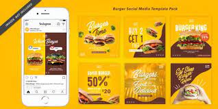 Burger Square Banner Template For Instag Premium Vector Freepik Vector Banner Food Sale Templ In 2020 Instagram Food Restaurant Social Media Banner Template