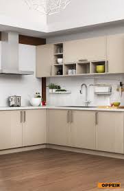 modern light wood grain kitchen cabinet