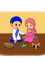 Gambar ini cocok untuk anak paud dan tk. Comission Children S Book Playing Cute Art Islamic Posters Childrens Books