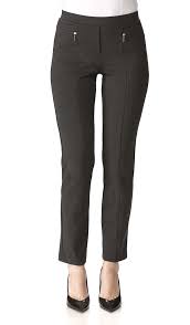 Women's Pants Canada | Grey Pants with Zipper Pockets | YM Style M / Charcoal