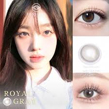 Lens Mắt Kính Áp Tròng Royal Gray Xám Trong Phủ Bóng