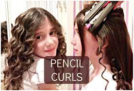 How To Get Curly Hair Curls With Pencil Crix Tutorials Curled Hairstyles Curly Hair Styles Hair