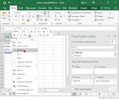 A pivot table allows you to extract the significance from a large, detailed data set. Ms Excel 2016 How To Refresh A Pivot Table