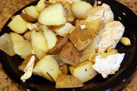 I adapted this recipe from the cuisinart multi cooker cookbook. Garlic Rosemary Chicken And Potatoes In The Slow Cooker Eat At Home