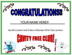 11 Cavity Free Club Ideas Dental Marketing Dental Dentistry
