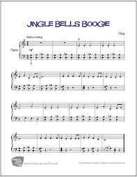 Jingle Bells Boogie Easy Piano Sheet Music Digital Print Visit Makingmusicfun Net For Free She Sheet Music Music Theory Worksheets Easy Piano Sheet Music