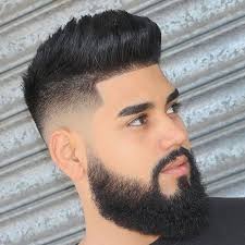 Best Medium Fade Hairstyles For Men Short Faded Sides Line Up Thick Textured Hair On Top Long Beard Mid Fade Haircut Fade Haircut Mens Haircuts Fade