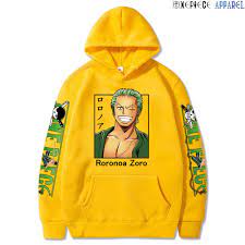 One Piece Roronoa Zoro Hoodie - Unisex Print - Streetwear Casual Sweatshirt  - One Piece Apparel