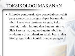 Dalam waktu yang relatif sangat singkat, mereka dapat berkembang biak dari jumlah yang rendah dan tidak membahayakan sampai jumlah yang adekuat untuk menyebabkan penyakit. Toksikologi Makanan Ppt Download