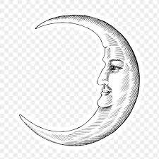 Hand Drawn Crescent Moon With Face Sticker With A White Border Design Element Free Image By Rawpixel Com Hein How To Draw Hands Vintage Moon Moon Drawing