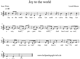 Noten und texte bekannter weihnachtslieder zum herunterladen und ausdrucken. Joy To The World Englisch Text Noten Download