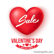Valentines day special updated their website address. 3d Air Heart Shape With Valentines Day Special Offer Design Vector Free Download