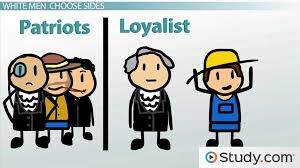 American flag and patriotic symbols. British Loyalists Vs American Patriots During The American Revolution Video Lesson Transcript Study Com