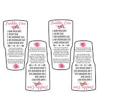 Choose from 1000's of designs, add text every card is both printable and available to share online via email, facebook or whatsapp and our diy. Free Printable Care Instructions For Vinyl Cups Novocom Top