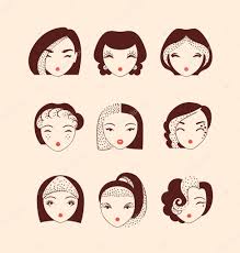 メイクの女の子のファッションとヘアスタイル ストックベクター