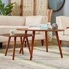 Rated 4 out of 5 stars. Stafford 2 Piece Coffee Table And End Table Set Walnut Wood