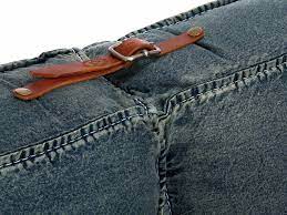 Eck Sofa Im Industrie Design Aus Jeans Stoff Mit Hocker Massivholzmobel Bei Moebelshop68 De Furniture