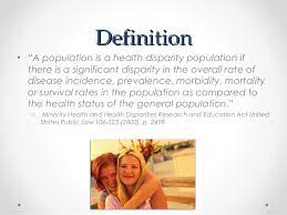 Taking care of your mental health is equally as important as taking care of your physical health. Fastest Disparities Definition