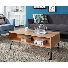 Comfort table basse avec portes, salle à manger, modèle wind, couleur structure puccini, couleur portes gris anthracite, mesure 92x50x45cm de haut. Leontine Table Basse 100 50 Cm Decor Chene