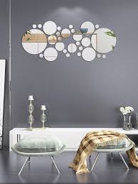 Product title kate and laurel arendahl traditional arch mirror, 19 x 30.75, antique black, baroque inspired wall decor average rating: 30pcs Circle Mirror Surface Wall Sticker Shein Eur