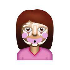 The I M Trying Clown Contouring For The First Time Emoji Makeup Lover Face Aesthetic Emoji