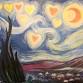 Paint Nite: Starry Starry Hearts event in Galt, CA