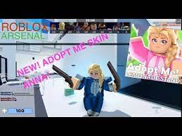 Click on the button with the twitter icon on the lower left. New Anna Skin From Adopt Me In Arsenal Roblox Youtube