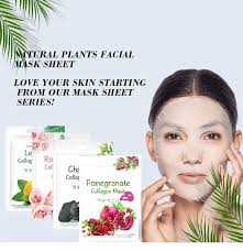 Buy GLAVON ADS-PRO Natural Fruit Collagen Facial Skin Care Mask Sheet  Vitamin C Whitening Repairing Moisturizing Skin Care for Girls & Women  (Combo Pack of 4