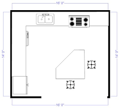 island kitchen floor plans for u and l