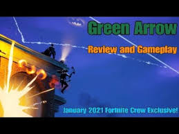 «from one island to another, green arrow has arrived. Green Arrow Fortnite Crew Exclusive Skin Review And Gameplay Fortnite Chapter 2 S5 Youtube