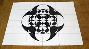 Geometric Drawing Circles In A Grid Geometric Drawing Pattern Design Drawing Circle Drawing