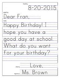 Friendly Letter Template And Example Friendly Letter Friendly Letter Template First Grade Writing