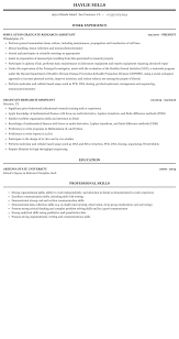 905 river road edgewater, nj phone: Graduate Research Assistant Resume Sample Mintresume