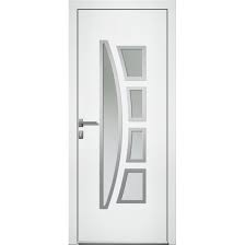 Porte D Entree Alu Riwa Premium H 215 X L 90 Cm Vitree Blanc Poussant Droit Porte Entree Alu Couleur Interieure Interieurs Blancs