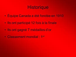Benoît pouliot (625 matchs dans la lnh), kyle chipchura (482). Equipe Canadienne De Hockey Hommes Historique Equipe Canada A Ete Fondee En 1910 Ils Ont Participe 12 Fois A La Finale Ils Ont Gagne 7 Medailles D Or Ppt Telecharger