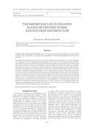 They have backbones and are also characterized by a muscular system consisting primarily of bilaterally paired masses and a central nervous system partly enclosed within the backbone. Pdf The Importance Of Cultivated Plants In The Diet Of Red And Roe Deer And Mouflon