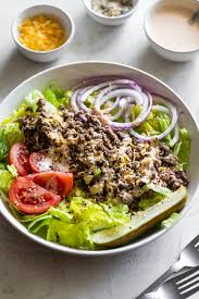 15 Minute Cheeseburger Salad With Big Mac Sauce Low Carb Keto A Sassy Spoon