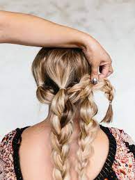 We love us some diyed wedding hairstyles. Easy Triple Braided Updo Tutorial The Effortless Chic