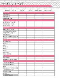 018 printable monthly budget template ideas 20family