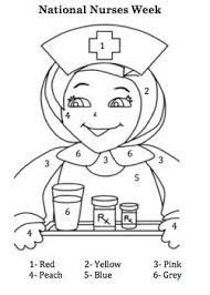 National Nurses Week Color By Number National Nurses Week Nurses Week Community Helpers Art