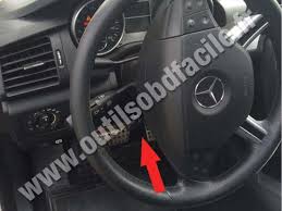 Obd2 Connector Location In Mercedes R Class 251 2005 2013 Outils Obd Facile