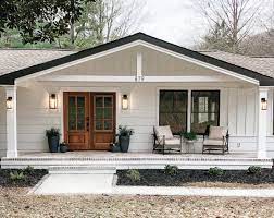 exterior makeover reveal notes from home beneath my heart ranch house exterior house front porch porch design