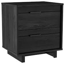 Find stylish home furnishings and decor at great prices! Modern Bedroom Nightstand In Grey Black Wood Finish Transitional Nightstands And Bedside Tables By Hilton Furnitures Houzz