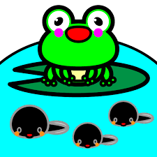 かわいいカエルとおたまじゃくしの無料イラスト・商用フリー | オイデ43