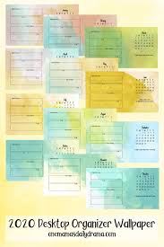 2020 Calendars For Your Computer Background Desktop Wallpaper Organizer Desktop Organization Desktop Planner